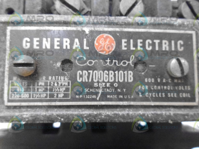 GENERAL ELECTRIC CR7006B101B STARTER *USED*