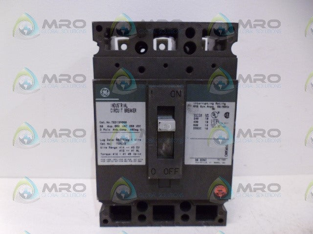GENERAL ELECTRIC TED136060 CIRCUIT BREAKER 60A *USED*