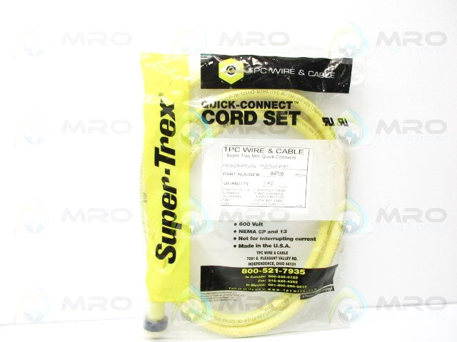 TPC WIRE & CABLE 84706 MALE PLUG 4P NSMP