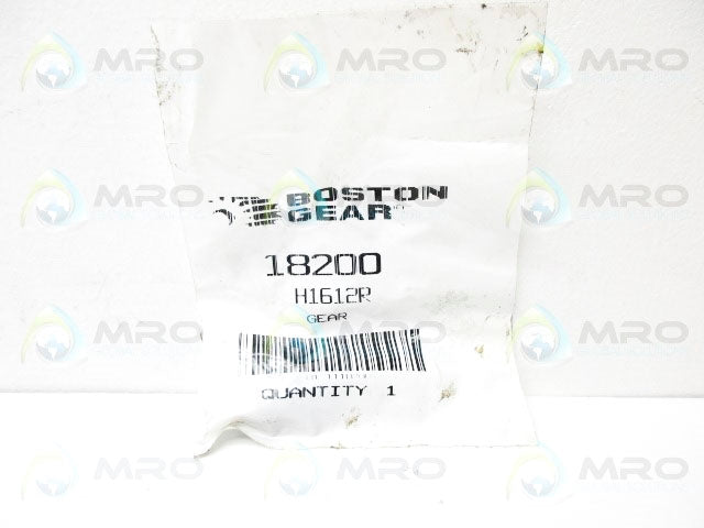 BOSTON GEAR 18200 H1612R GEAR *NEW IN FACORY BAG*