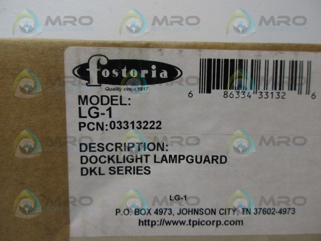 FOSTORIA LG-1 DOCKLIGHT LAMPGUARD *FACTORY SEALED*