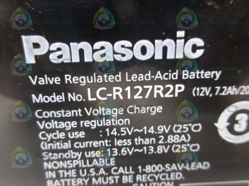 PANASONIC LC-R127R2P VALVE LEAD ACID REGULATED BATTERY *NEW NO BOX*