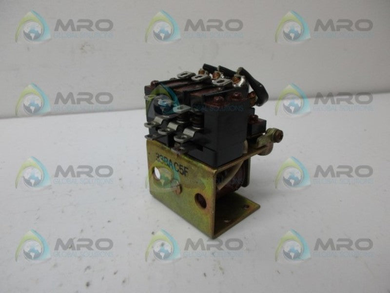 INDUSTRIAL MRO 33BAC5F COIL RELAY *USED*