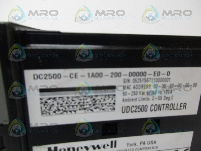 HONEYWELL DC2500-CE-1A00-200-00000-E0-0 UNIVERSAL LIMIT CONTROLLER *USED*