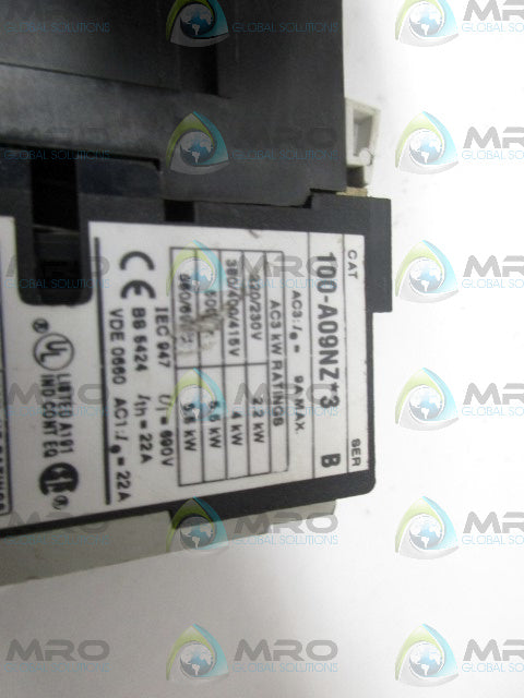 ALLEN BRADLEY 100-A09NZ*3 CONTACTOR *USED*