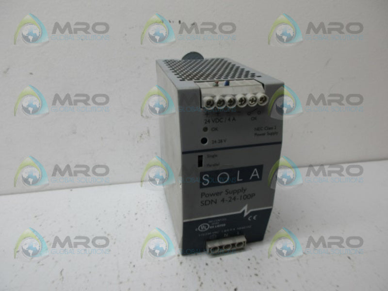 SOLA SDN4-24-100P POWER SUPPLY *USED*