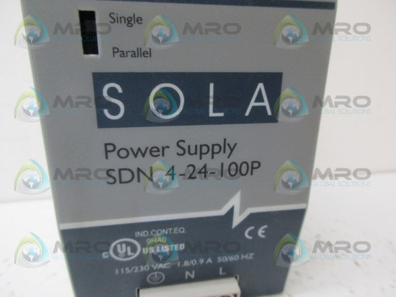 SOLA SDN4-24-100P POWER SUPPLY *USED*