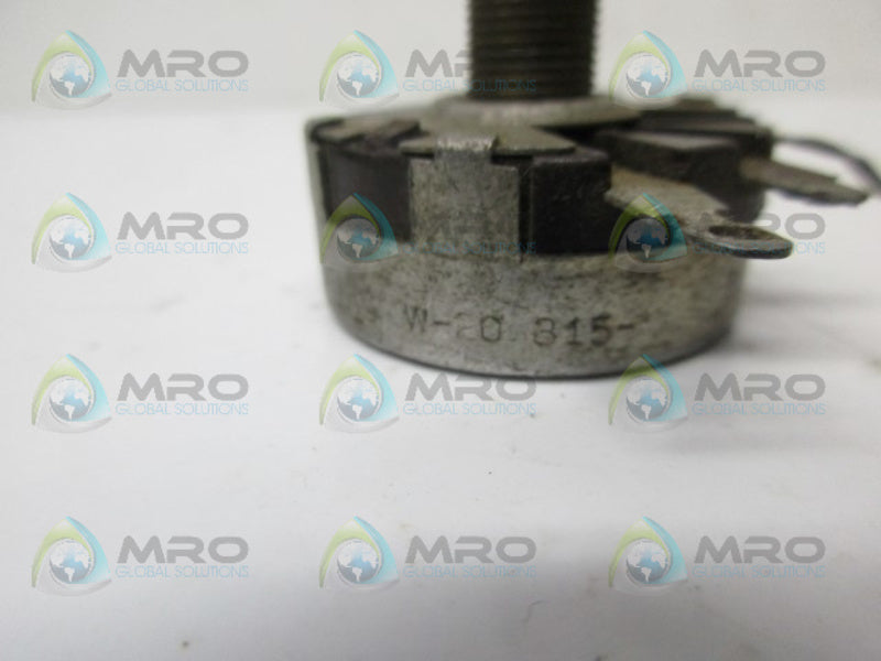 INDUSTRIAL MRO W20 315 POTENTIOMETER *USED*