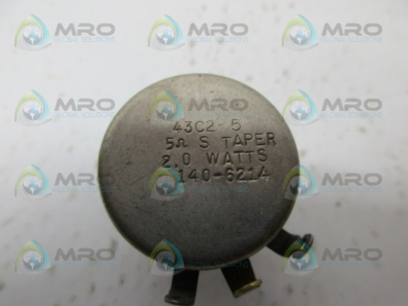 INDUSTRIAL MRO 43C2-5 POTENTIOMETER *USED*