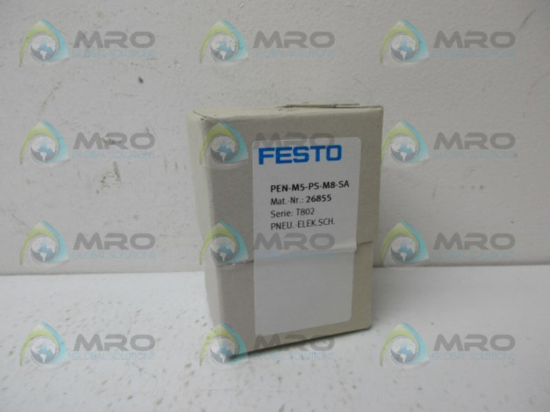 FESTO PEN-M5-PS-M8-SA PNEUMATIC PRESSURE SWITCH * FACTORY SEALED *