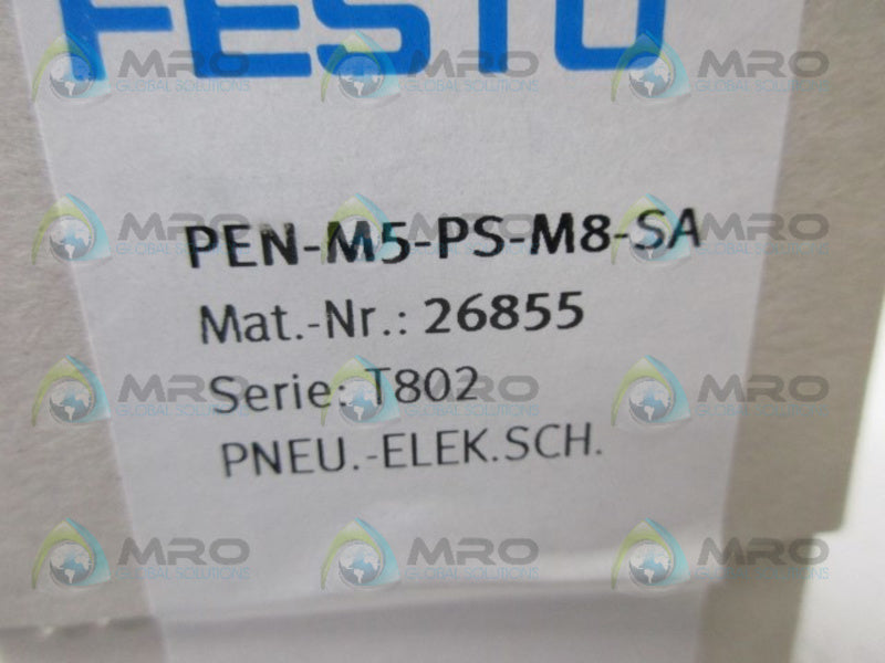 FESTO PEN-M5-PS-M8-SA PNEUMATIC PRESSURE SWITCH * FACTORY SEALED *