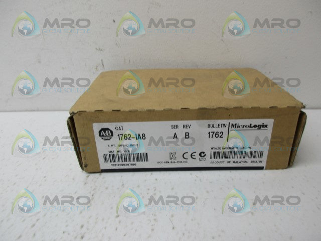 ALLEN BRADLEY MICROLOGIX 1200 1762-IA8 SER. A INPUT DATE: 2013 *FACTORY SEALED*