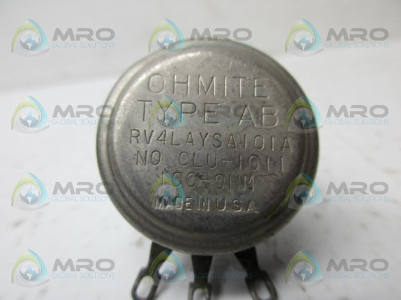OHMITE RV4LAYSA101A POTENTIOMETER UNMP