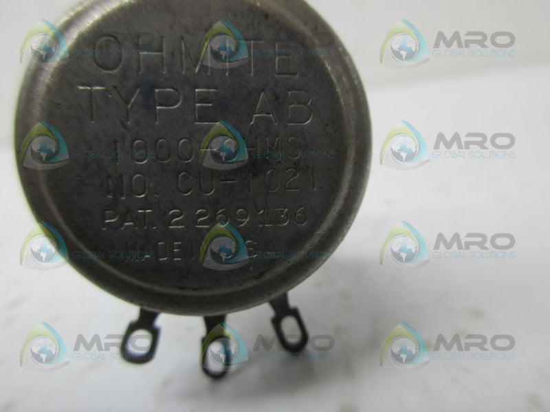 OHMITE CU-1021 POTENTIOMETER UNMP