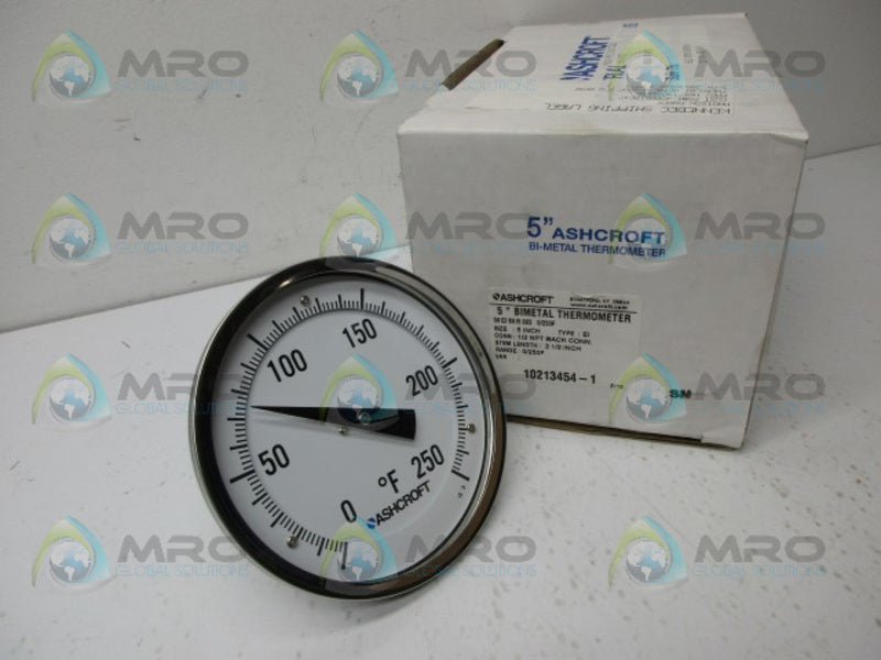 ASHCROFT 50EI60R025 0/250F BIMETAL THERMOMETER NSMP