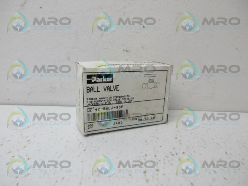 PARKER 4Z-B6LJ-SSP BALL VALVE *NEW IN BOX*