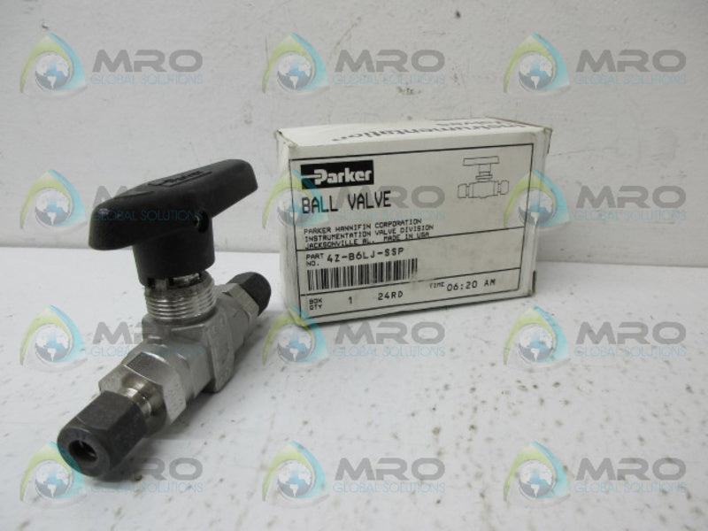 PARKER 4Z-B6LJ-SSP BALL VALVE *NEW IN BOX*