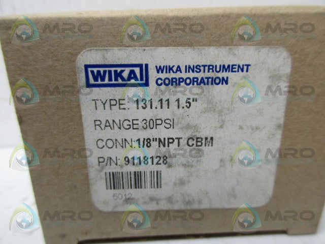 WIKA 9118128 PRESSURE GAUGE *NEW IN BOX*