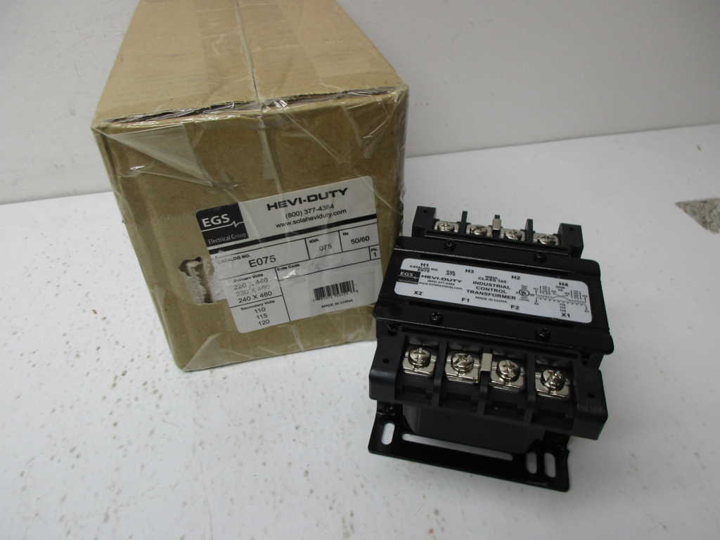 HEVI-DUTY E075 TRANSFORMER *NEW IN BOX*