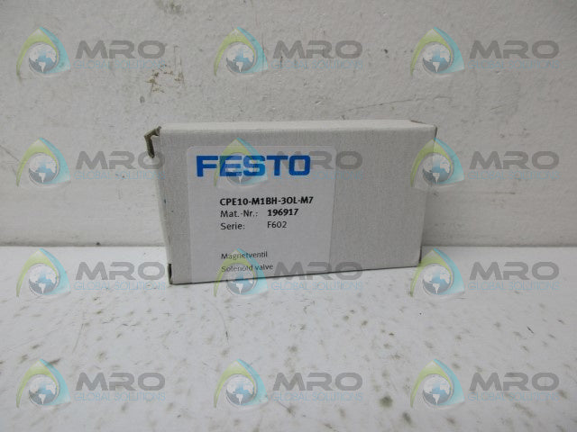 FESTO CPE10-M1BH-3OL-M7 PNEUMETIC SOLENOID VALVE *NEW IN BOX*