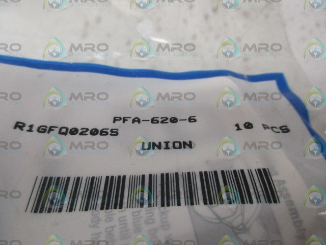 SWAGELOK PFA-620-6 MALE CONNECTOR *NEW IN FACTORY BAG*