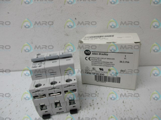 ALLEN BRADLEY 1492-SP3D300 SER C MINIATURE CIRCUIT BREAKER *NEW IN BOX*