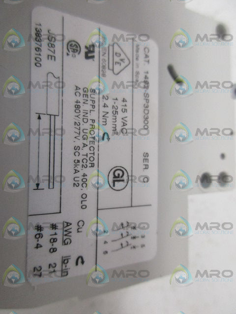 ALLEN BRADLEY 1492-SP3D300 SER C MINIATURE CIRCUIT BREAKER *NEW IN BOX*