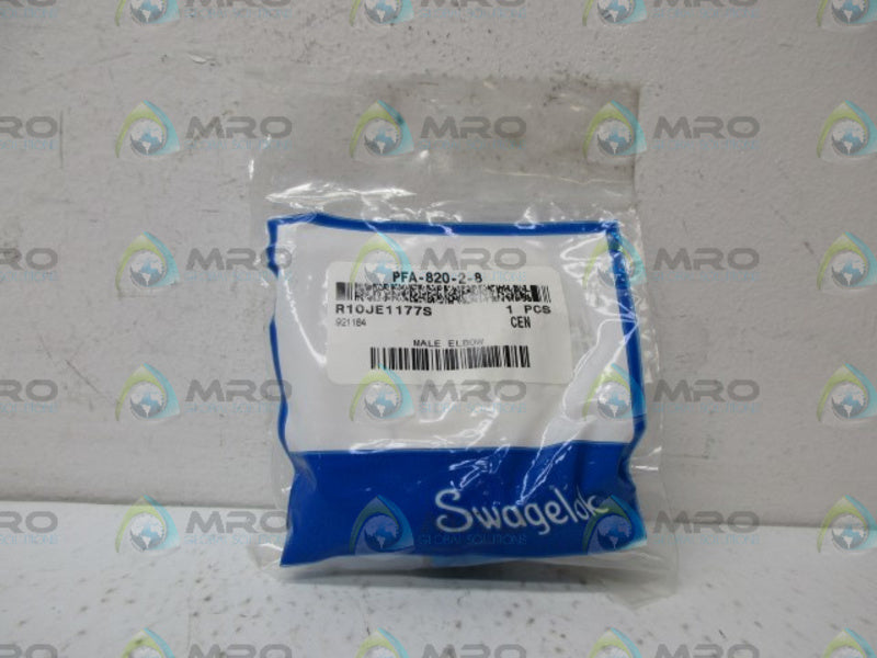 SWAGELOK PFA-820-2-8 TUBE FITTING MALE ELBOW *NEW IN FACTORY BAG*