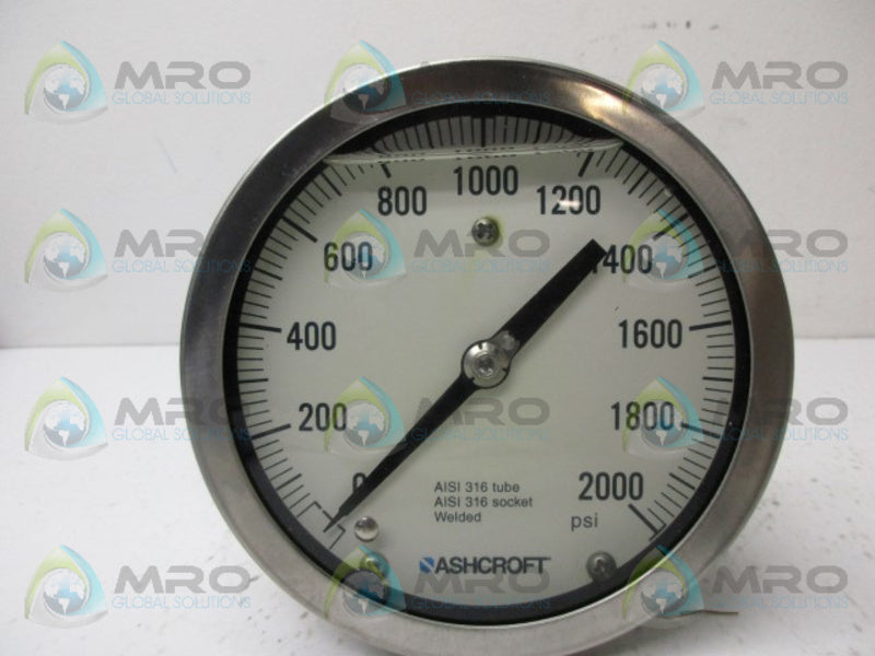 ASHCROFT 45-1009-SL-02B-2000# GENERAL SERVICE GAUGE *NEW IN BOX*