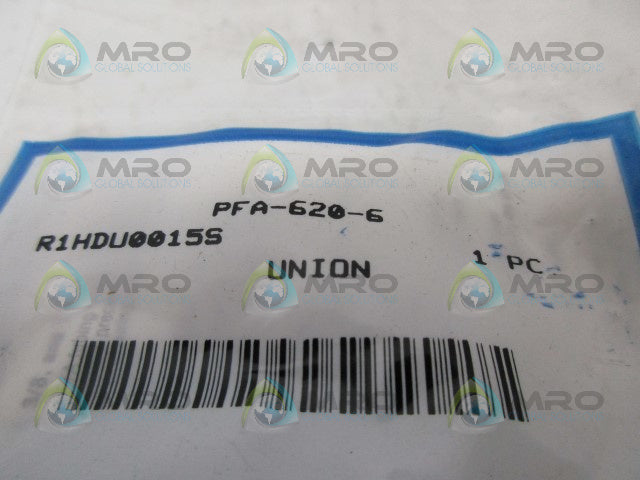 SWAGELOK PFA-620-6 UNION *NEW IN FACTORY BAG*