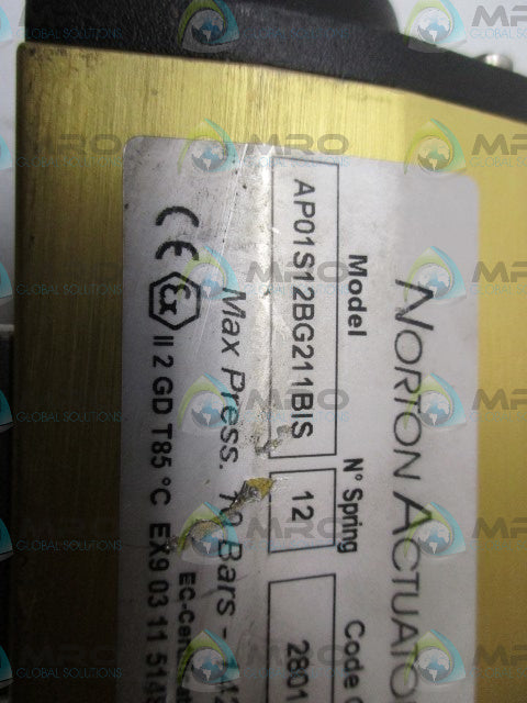 NORTON ACTUATORS AP01S12BG211BIS ACTUATOR *NEW NO BOX*