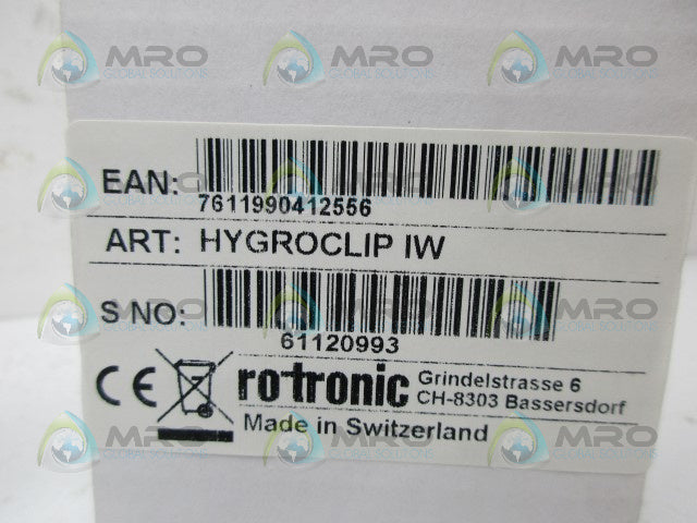 ROTRONIC HYGROCLIP IW SENSOR *NEW IN BOX*