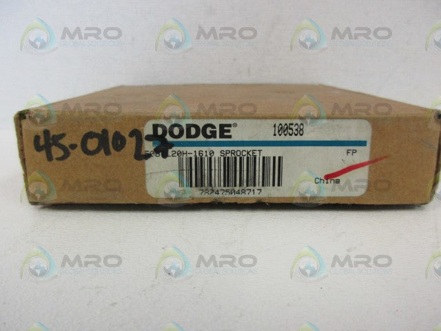 DODGE 50BTL20H-1610 CAHIN SINGLE ROW SPROCKET *NEW IN BOX*