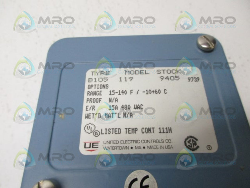 UNITED ELECTRIC B105-119 SWITCH *NEW NO BOX*