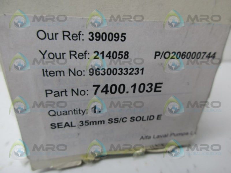 INDUSTRIAL MRO 7400.103E SEAL *NEW IN BOX*