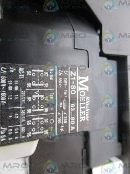 MOELLER Z1-80 MOTOR PROTECTION RELAY *NEW IN BOX*