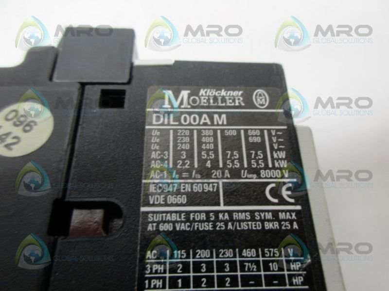 MOELLER DIL00AM CONTACTOR *NEW NO BOX*