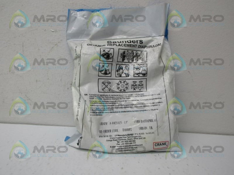 SAUNDERS DA040P2 DIAPHRAGM  NSMP