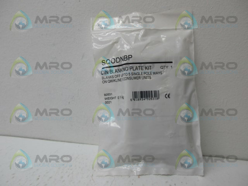 INDUSTRIAL MRO SQODNBP DIN BLANKING PLATE KIT *NEW IN FACTORY BAG*
