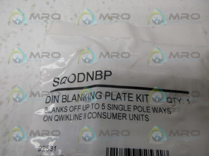 INDUSTRIAL MRO SQODNBP DIN BLANKING PLATE KIT *NEW IN FACTORY BAG*