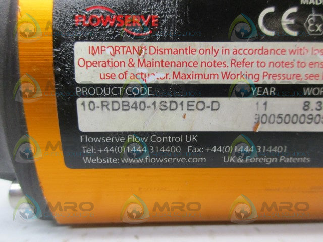 NORBRO 10-RDB40-1SD1EO-D PNEUMATIC ACTUATOR *NEW NO BOX*