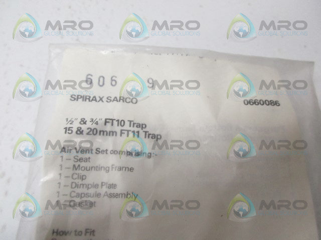 SPIRAX SARCO 066086 AIR VENT SET *NEW IN FACTORY BAG*
