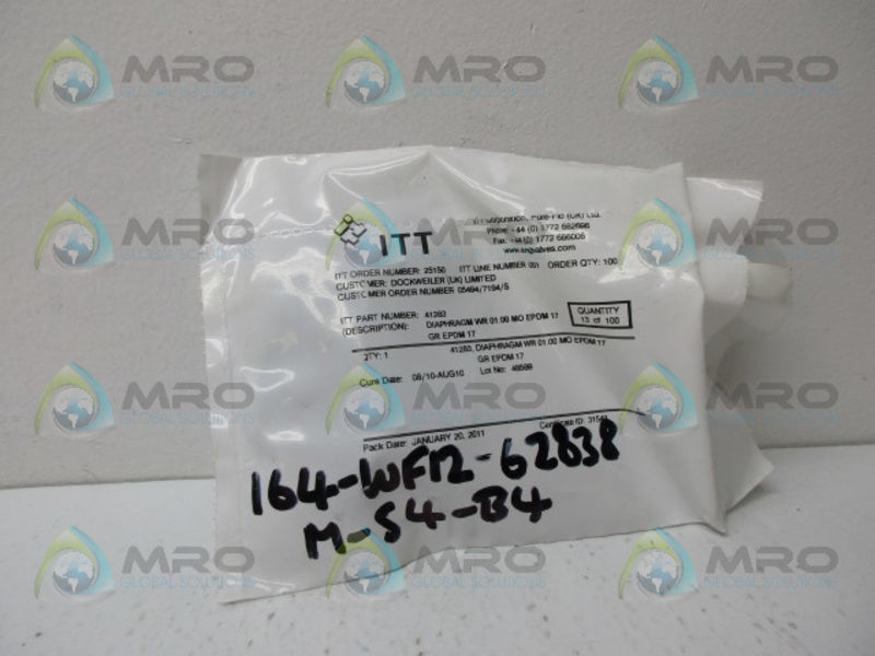 ITT 41283 DIAPHRAGM *NEW IN FACTORY BAG*