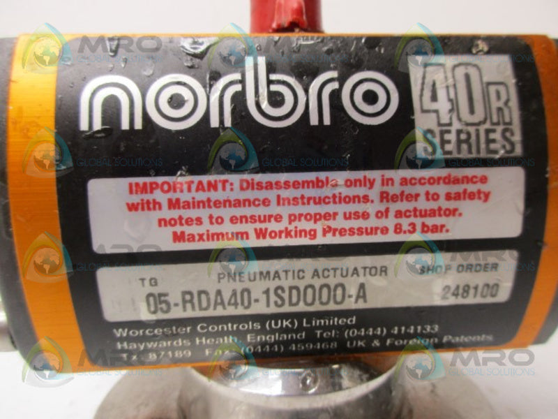 NORBRO 05-RDA40-1SD000-A PNEUMATIC ACTUATOR *USED*