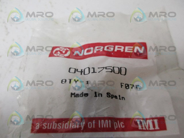 NORGREN 04017500 HYDRAULIC FITTING *NEW IN FACTORY BAG*