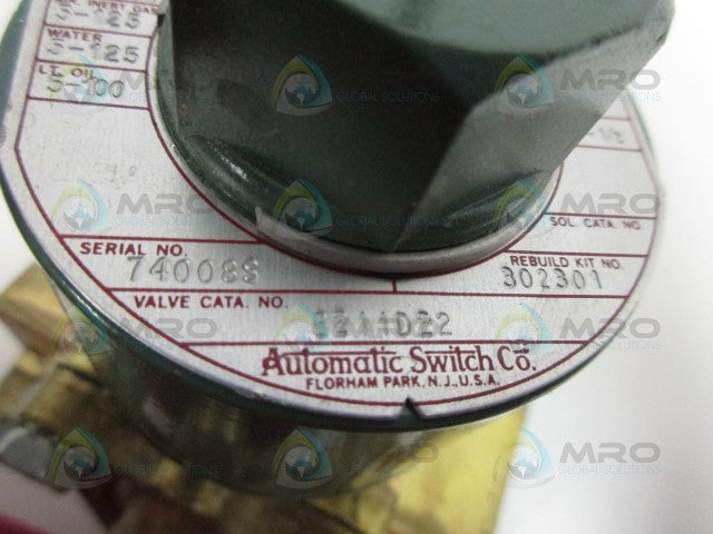 ASCO 8211D22 SOLENOID VALVE *USED*