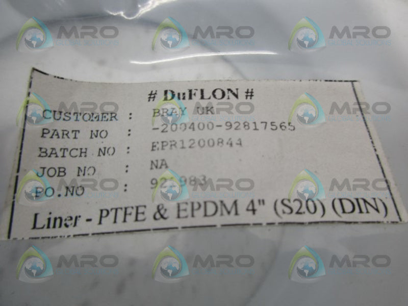 INDUSTRIAL MRO 200400-92817565 LINER *NEW IN FACTORY BAG*
