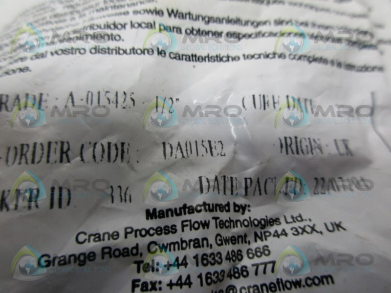 SAUNDERS DA015E2 DIAPHRAGM NSMP