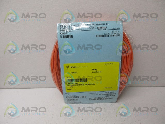 SEL C807Z020SSX0020 MULTIMODW FIBER-OPTIC CABLE *NEW IN ORIGINAL PACKAGE*