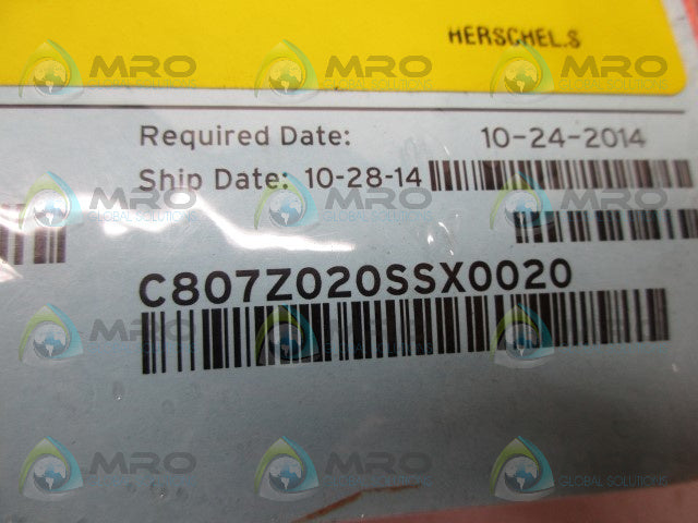 SEL C807Z020SSX0020 MULTIMODW FIBER-OPTIC CABLE *NEW IN ORIGINAL PACKAGE*